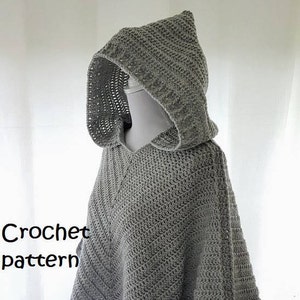 pattern hooded poncho // chunky poncho // Shawl Scarf pattern // diy crochet // gehaakte poncho // haakpatroon // best seller image 1