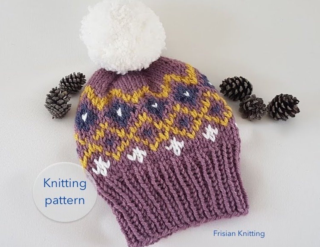 Nordic Toque // Knit Beanie // Knitting Pattern // Fair Isle Pattern ...
