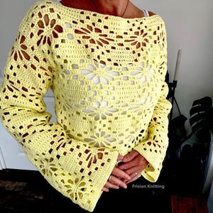 crochet daisy sweater pattern