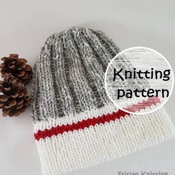 Sock monkey hat // Knitting pattern hat // PDF pattern  // winter // ladies  // handmade // knitted sock hat // gebreide muts / sokken muts