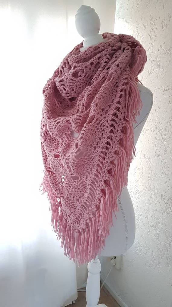 Wonderbaar Pineapple pattern Shawl crochet pattern triangle shawl | Etsy FI-99