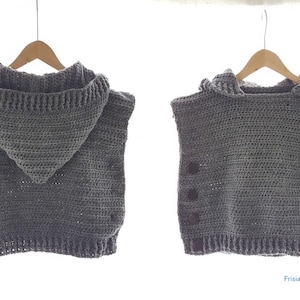 Crochet bodywarmer pattern hooded pullover
