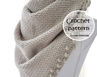 Crochet pattern shawl // crochet pattern // triangle scarf, pattern crochet shawl // cosy crochet shawl