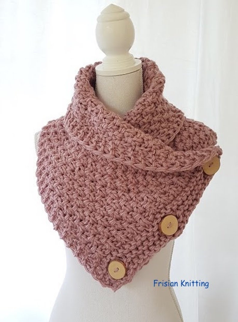 Knitting pattern shawl // knit pattern wrap // pattern cowl image 3