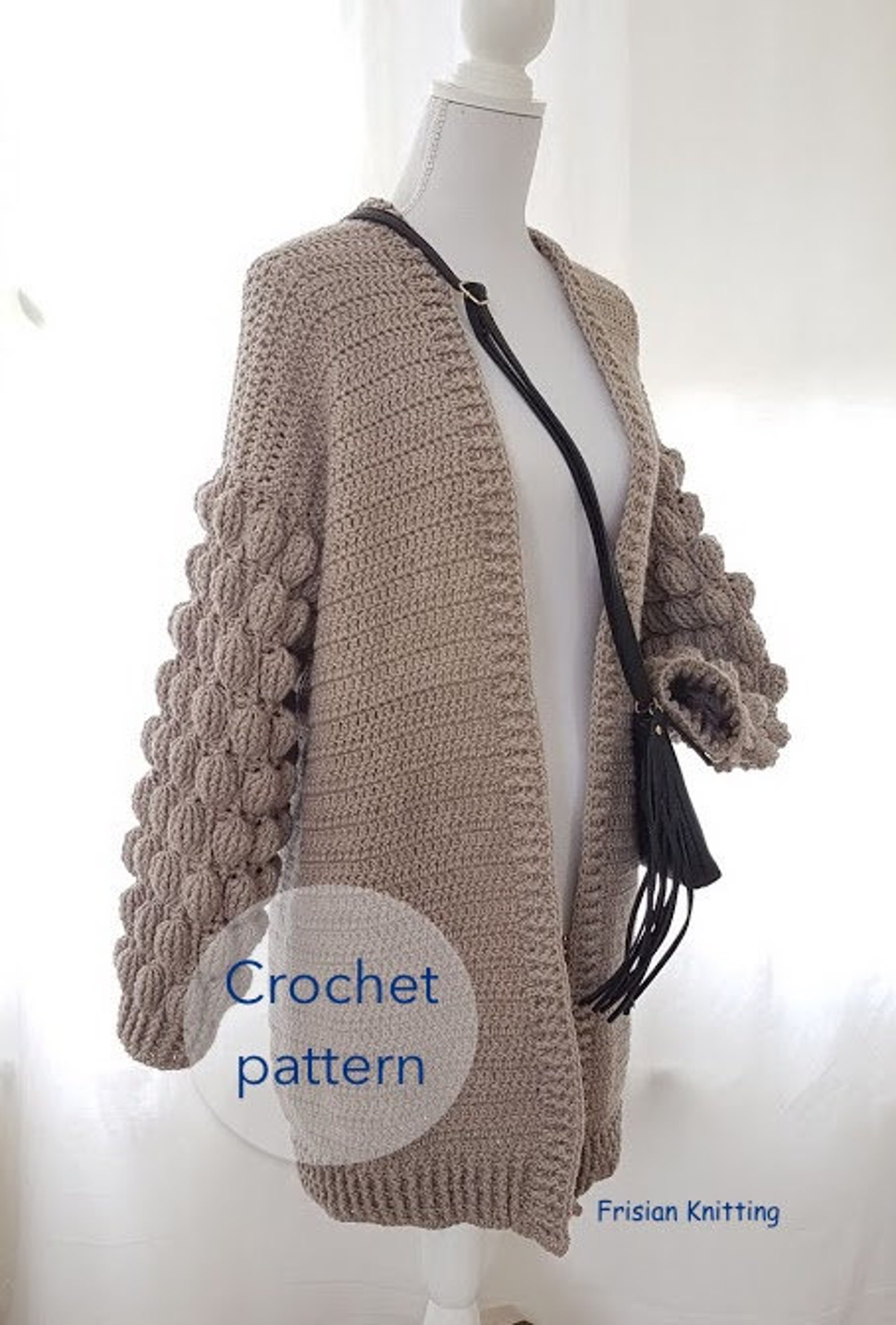 Pattern Bubble Cardigan // Oversized Cardigan // Crochet - Etsy