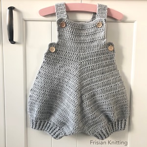 Crochet Pattern Baby Romper Bjorn dungarees afbeelding 7