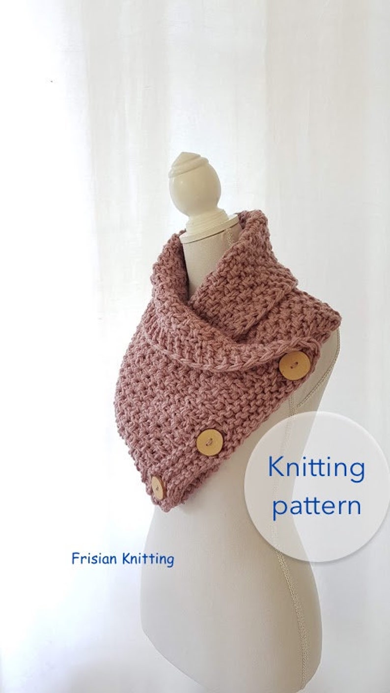 Knitting pattern shawl // knit pattern wrap // pattern cowl image 1