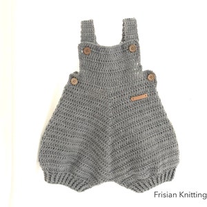 Crochet Pattern Baby Romper Bjorn dungarees afbeelding 5