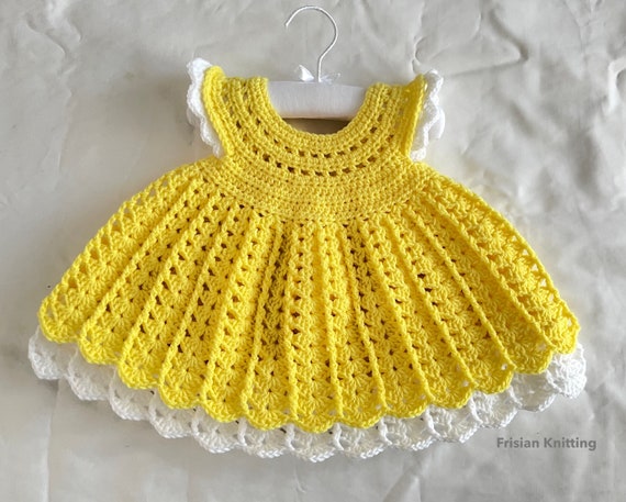 Vestido de bebe tejido a crochet Lauren Etsy Espana