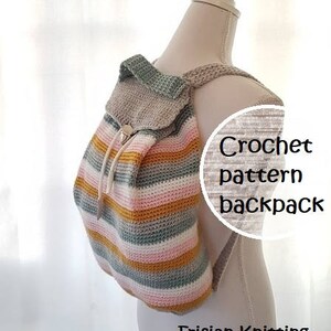 Crochet pattern backpack crochet, crochet pattern bag, crochet bag pattern, haakpatroon rugtas image 4