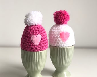 Crochet pattern egg cozy Valentine