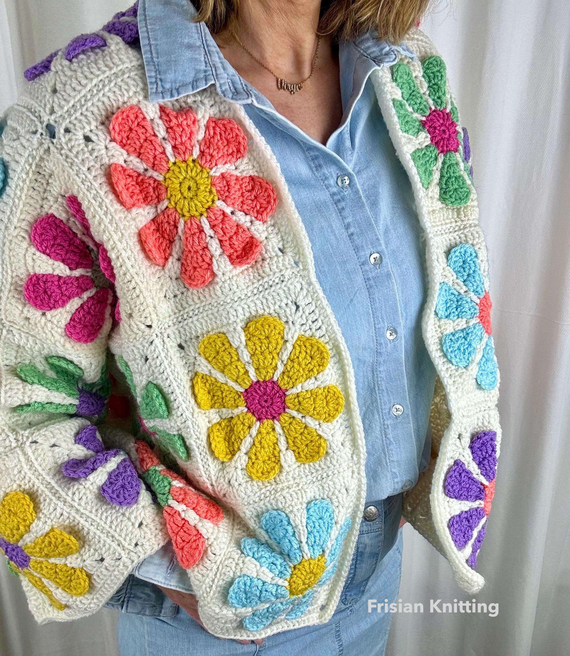 クロシェ vintage ヴィンテージ カギ編み 古着 カーデ かぎ編み グラデ クロシェ vintage ヴィンテージ カギ編み 古着 カーデ かぎ編み