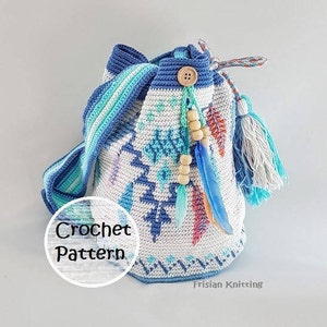 Häkelanleitung Mochila Beutel // mochila Häkeln // Häkelanleitung Mochila Bag // Mochila Tasche // Wayuu Mochila