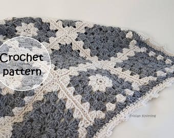 pattern granny blanket // crochet pattern //baby blanket // throw // easy pattern // baby shower gift // haakpatroon granny deken