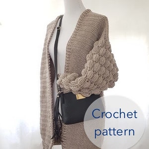 pattern bubble cardigan // oversized cardigan // crochet cardigan // ladies cardigan