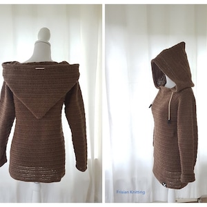 crochet pattern hooded sweater // tutorial tunic // pattern hooded sweater // crochet hoodie