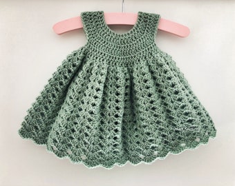 Crochet pattern baby dress Madeline