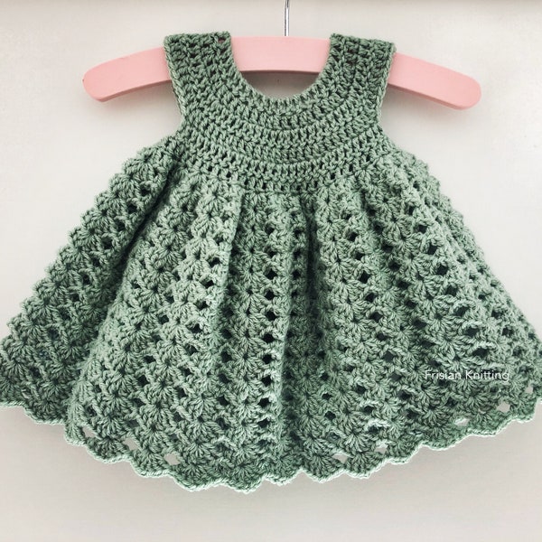 Crochet pattern baby dress Madeline