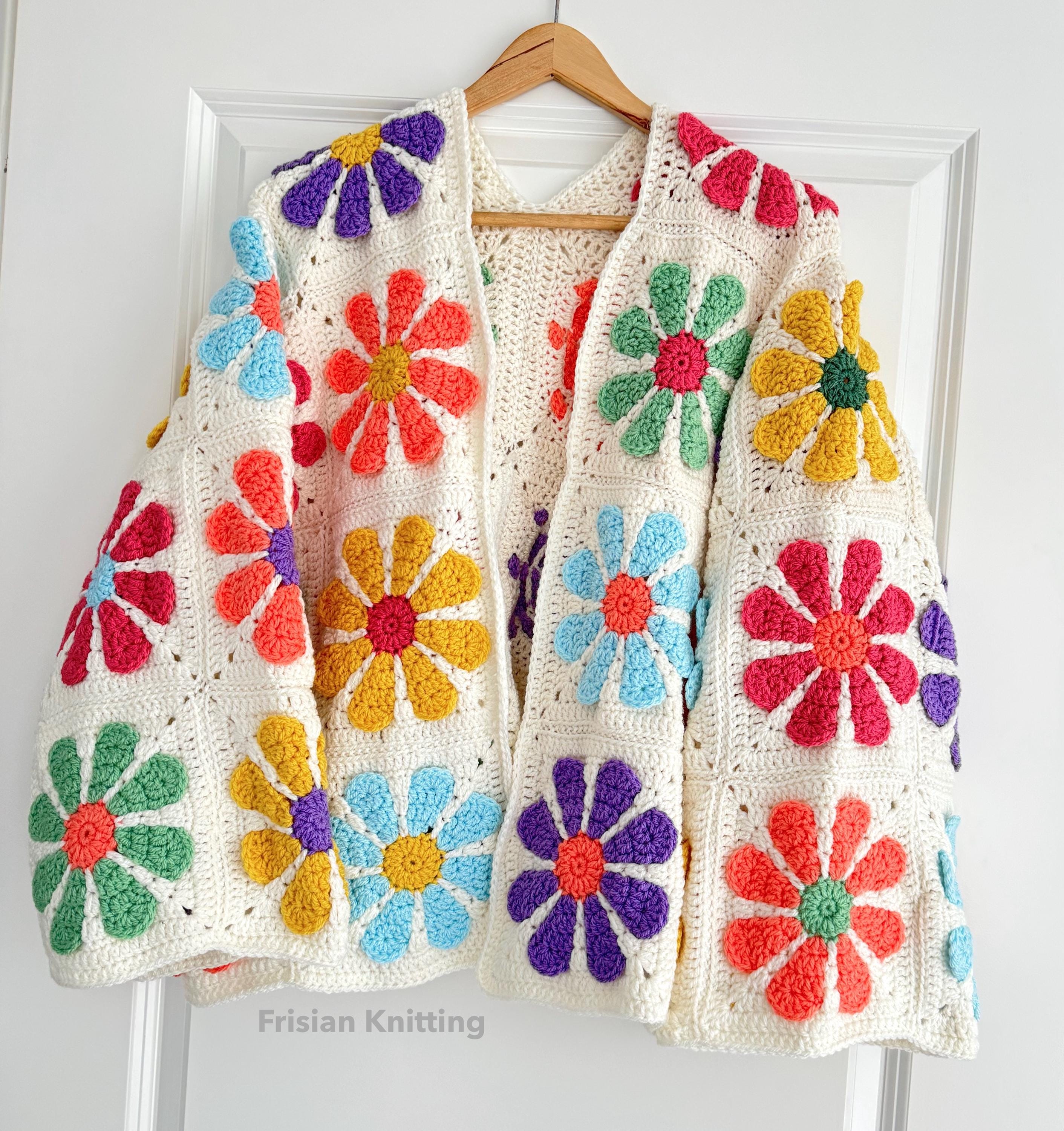 【ROSETTA GETTY】MIX素材クロシェ グラニースクエア カーディガン グラニースクエアカーディガン : r/crochet