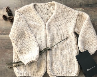 Modèle tricot Bernadette Cardigan / Cardigan / oversize / modèle tricot cardigan chunky / pull Mohair
