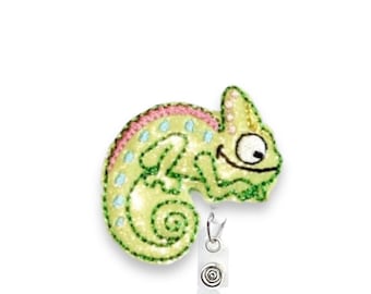 Chameleon Badge reel, Lizard Badge Reel, Retractable Badge Reel, Badge Reel Topper (231)