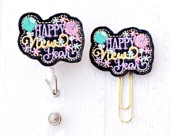 New Year Same Mess Badge Reel-New Year Badge Reel-New Years Eve Badge Reel-Nurse Badge Reel-Teacher Badge Reel-Retractable ID Badge Holder