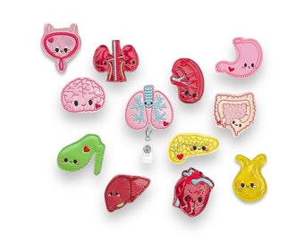 Internal Organs Badge Reel, Organs Retractable Badge Reel, Medical Badge Reel, Retractable Badge Reel, Badge Reel Topper