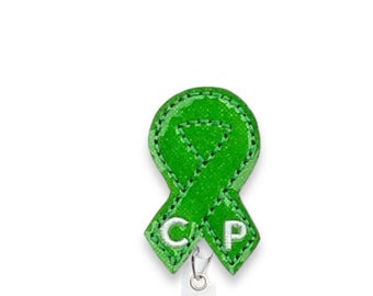 Cerebral Palsy Awareness Badge Reel, Cerebral Palsy Ribbon Badge Reel, Retractable Badge Reel, Badge Reel Topper