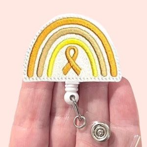 Childhood Cancer Awareness Badge Reel, Pediatric Oncology Badge Reel, ID Holder, Badge Clip, Badge Reel Topper   (1298)