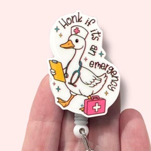 Silly Goose Badge Reel, Silly Goose Nurse Badge Reel, Registered Silly Goose Badge Reel, ID Holder, Badge Clip, Badge Reel Topper