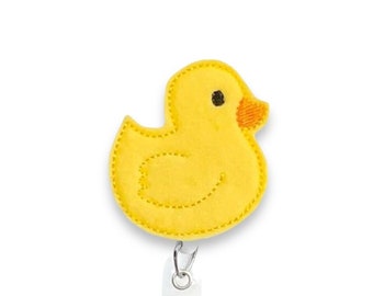 Rubber Ducky Badge Reel, Yellow Duck Badge Reel, Rubber Duck Badge Reel, Retractable Badge Reel, Badge Reel Topper (529)