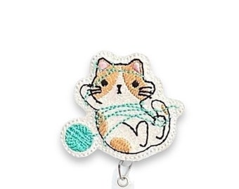 Cat Badge Reel, Retractable Badge Reel, Badge Reel Topper