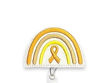 Childhood Cancer Awareness Badge Reel, Pediatric Oncology Badge Reel, Retractable Badge Reel, Badge Reel Topper   (1298)