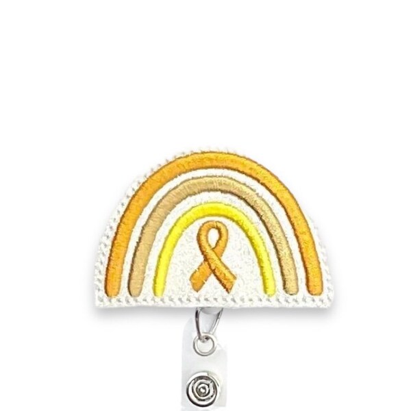 Childhood Cancer Awareness Badge Reel, Pediatric Oncology Badge Reel, Retractable Badge Reel, Badge Reel Topper   (1298)