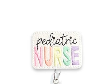 Pediatric Nurse Badge Reel, Baby Nurse Badge Reel, Retractable Badge Reel, Badge Reel Topper (1197)