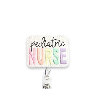 Pediatric Nurse Badge Reel, Baby Nurse Badge Reel, Retractable Badge Reel, Badge Reel Topper (1197)