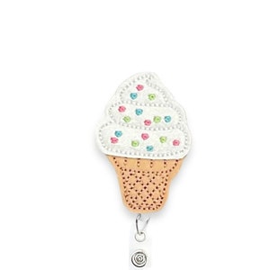 Ice Cream Cone Retractable Badge Reel