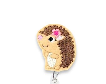 Hedgehog Badge Reel, Retractable Badge Reel, Badge Reel Topper (143)