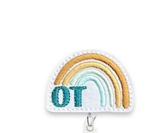 OT Badge Reel, Occupational Therapist Badge Reel, Retractable Badge Reel, Badge Reel Topper (1144)