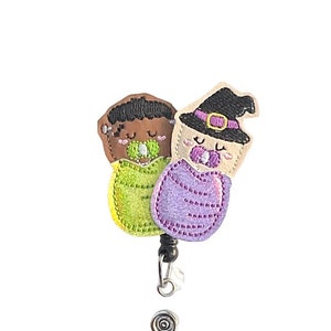 Halloween Swaddled Babies Badge Reel, Halloween Labor Delivery Badge Reel, Badge Reel Topper, Halloween Badge Reel, Halloween Pediatric150 image 1