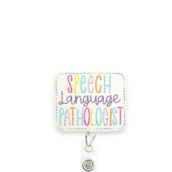 Speech Language Pathologist Badge Reel, SLP Badge Reel, Speech Badge Reel, Retractable Badge Reel, Badge Reel Topper (1137)