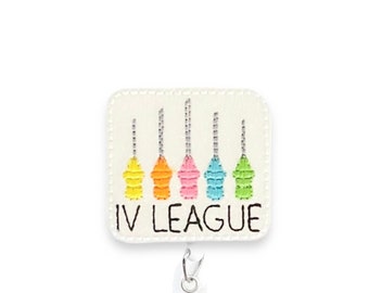 IV Leauge Badge Reel, RN Badge Reel, Funny Medical Badge Reel, Retractable Badge Reel, Badge Reel Topper