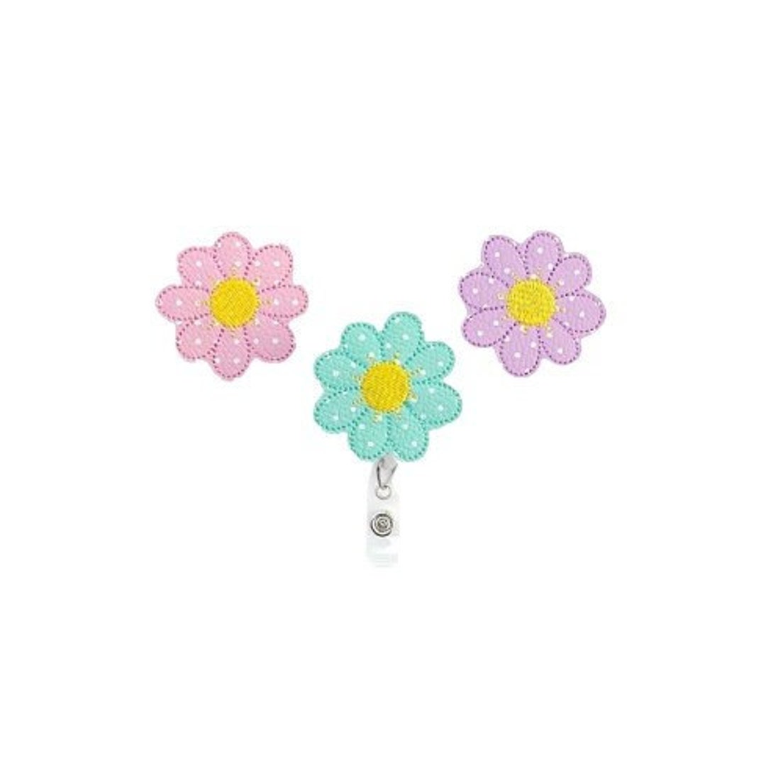 Daisy Flower Badge Reel, Flower Badge Reel, Floral Badge Reel, Retractable  Badge Reel, Badge Reel Topper 1360 