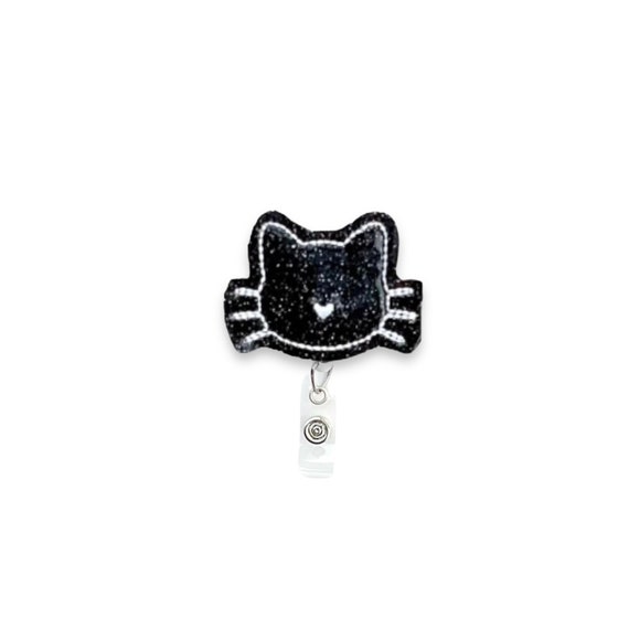 Cat Badge Reel, Black Cat Badge Reel, Retractable Badge Reel, Badge Reel  Topper (24)