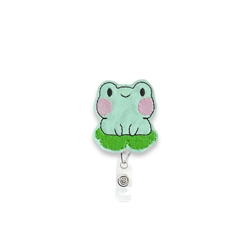 Frog Badge Reel, Toad Badge Reel, Retractable Badge Reel, Badge Reel Topper 318 image 1