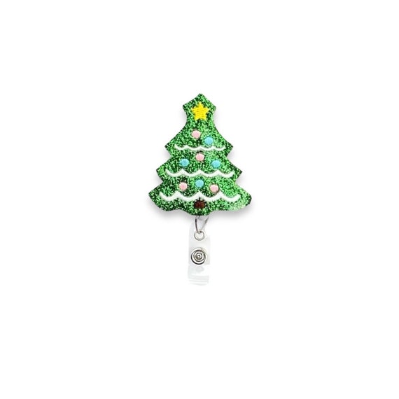 Christmas Tree Badge Reel, Christmas Badge Reel, Retractable Badge Reel,  Badge Reel Topper 1010 