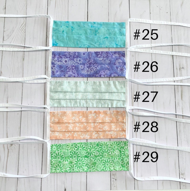 Tie Back Face Masks  Adjustable Face Covering  Washable Face image 4