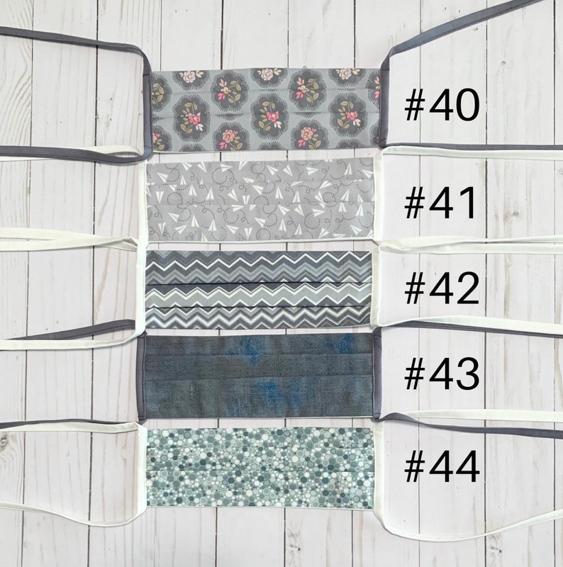 Tie Back Face Masks  Adjustable Face Covering  Washable Face image 5