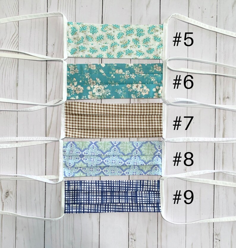 Tie Back Face Masks  Adjustable Face Covering  Washable Face image 2