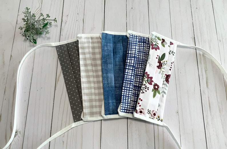 Tie Back Face Masks  Adjustable Face Covering  Washable Face image 0